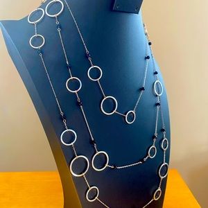 Geometric Contemporary silver necklace